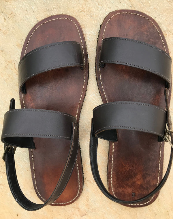 Leather jesus sandals discount mens